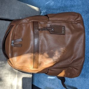 Tumi Clayton Backpack in Brown Leather